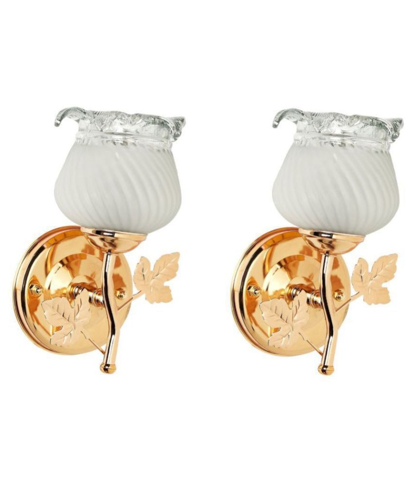     			Somil Decorative Wall Lamp Light Glass Wall Light White - Pack of 2
