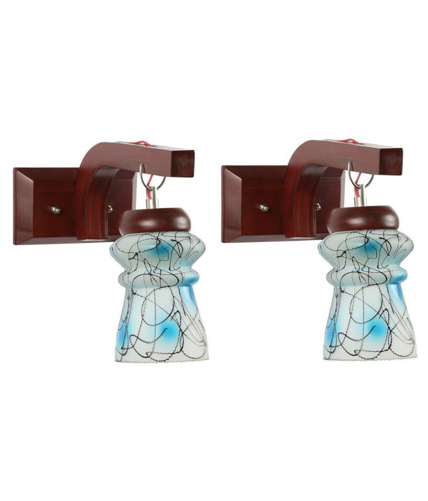     			Somil Decorative Wall Lamp Light Glass Wall Light Multi - Pack of 2