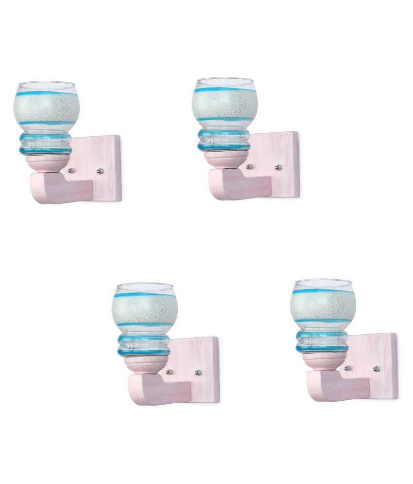    			Somil Decorative Wall Lamp Light Glass Wall Light White - Pack of 4