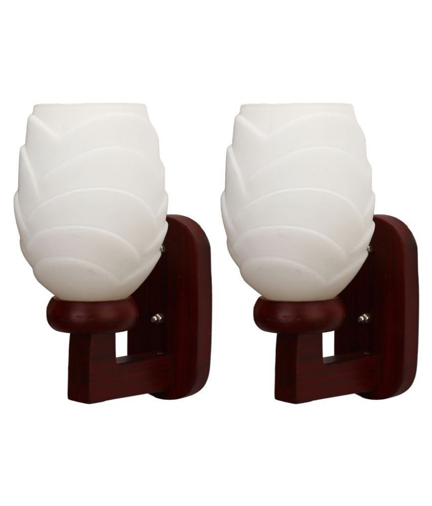     			Somil Decorative Wall Lamp Light Glass Wall Light Brown - Pack of 2