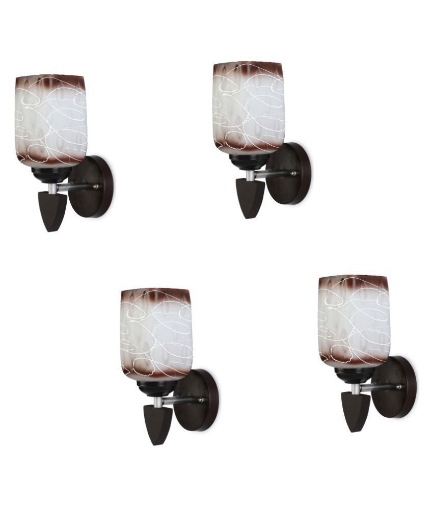     			Somil Decorative Wall Lamp Light Glass Wall Light Brown - Pack of 4