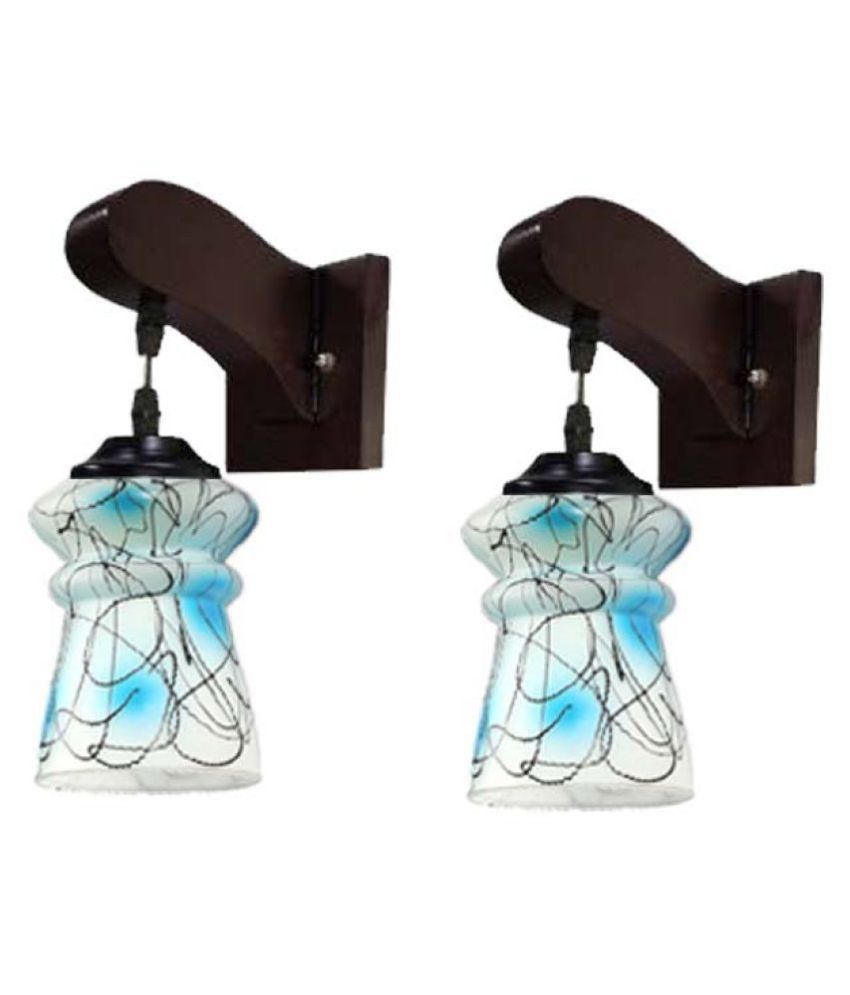     			Somil Decorative Wall Lamp Light Glass Wall Light Multi - Pack of 2