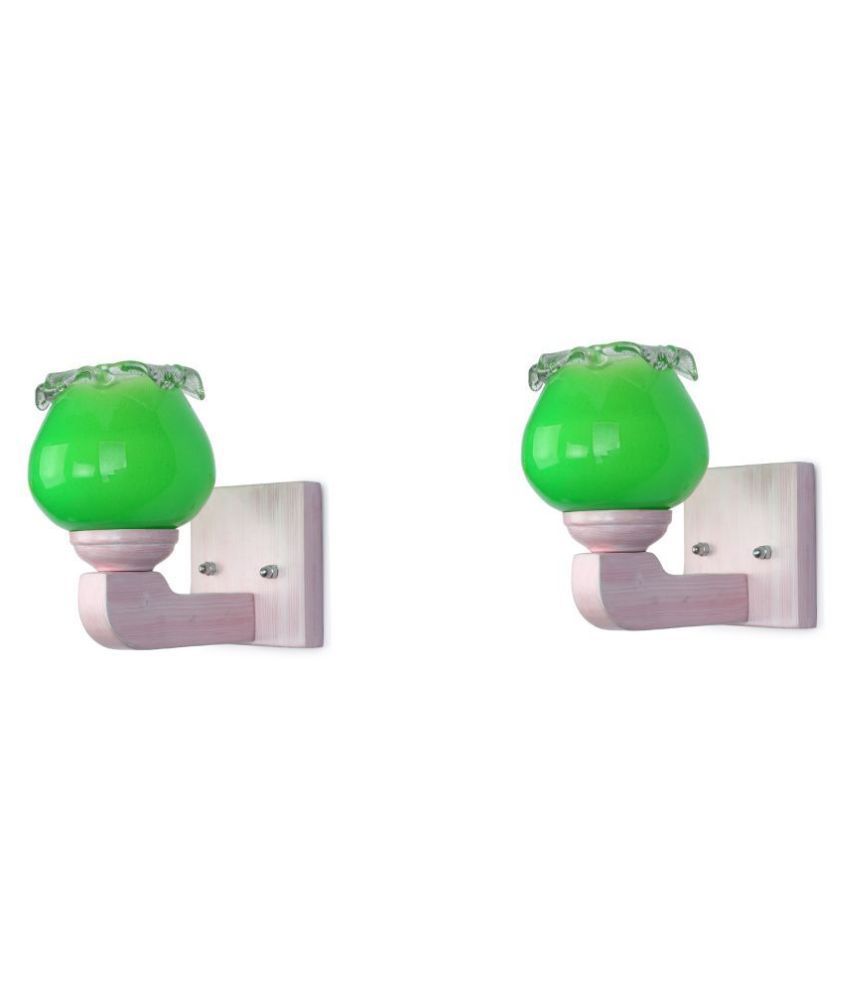     			Somil Decorative Wall Lamp Light Glass Wall Light Green - Pack of 2