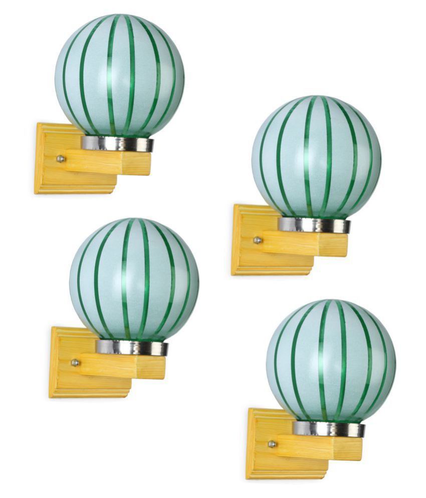     			Somil Decorative Wall Lamp Light Glass Wall Light Green - Pack of 4