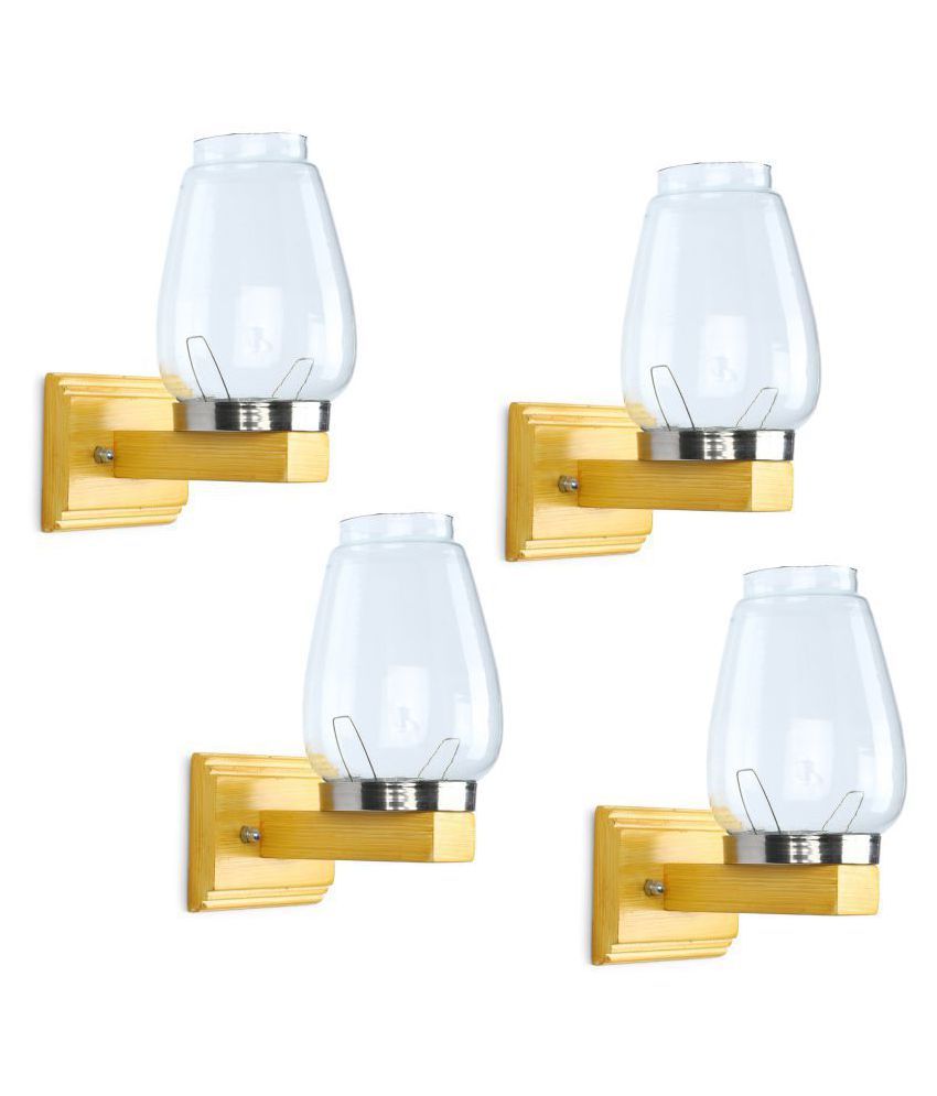     			Somil Decorative Wall Lamp Light Glass Wall Light White - Pack of 4