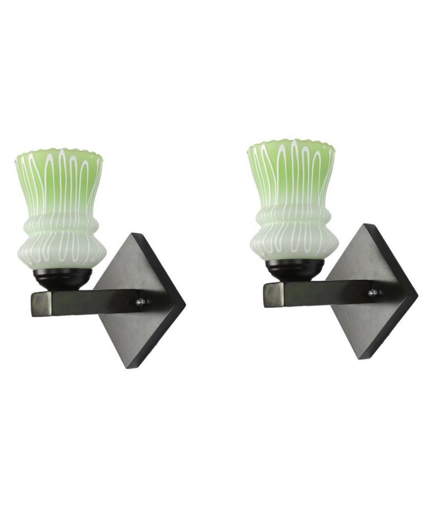     			Somil Decorative Wall Lamp Light Glass Wall Light Green - Pack of 2