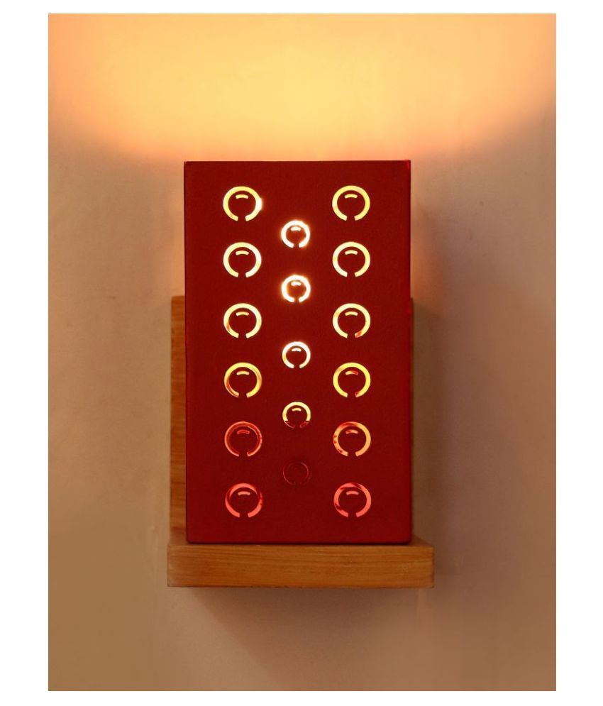     			Somil Decorative Wall Lamp Light Wood Wall Light Red - Pack of 1