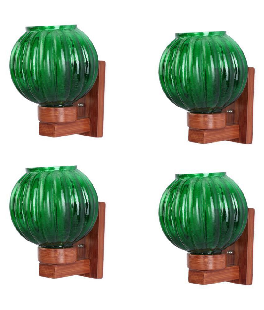     			Somil Decorative Wall Lamp Light Glass Wall Light Green - Pack of 4