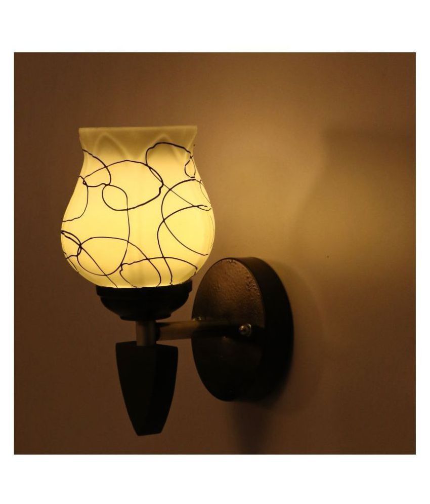     			Somil Decorative Wall Lamp Light Glass Wall Light Black - Pack of 1