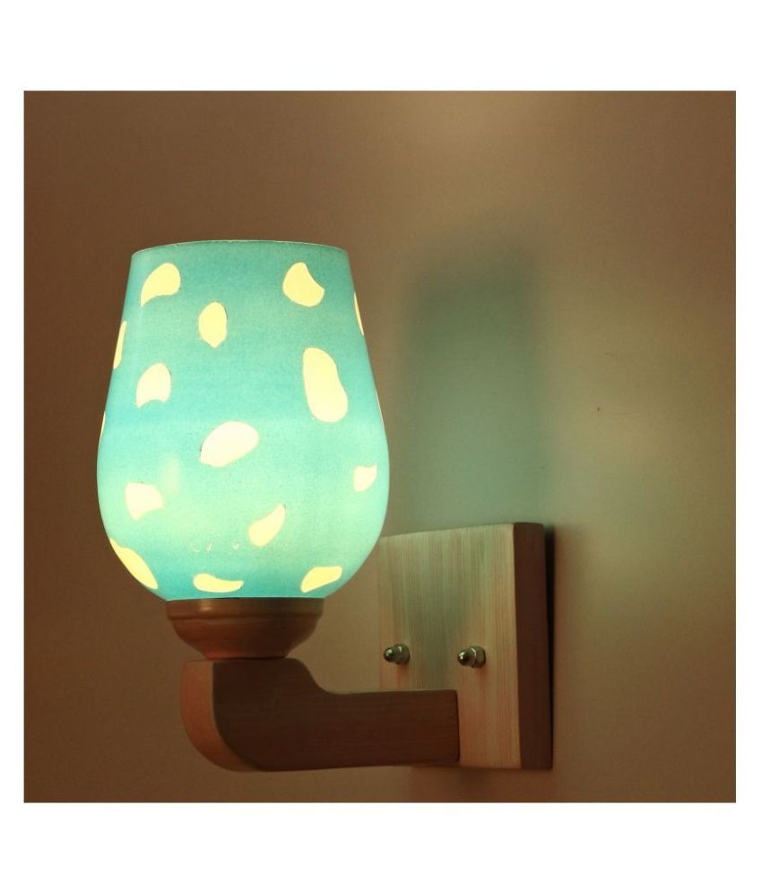     			Somil Decorative Wall Lamp Light Glass Wall Light Blue - Pack of 1