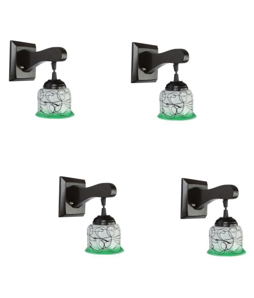     			Somil Decorative Wall Lamp Light Glass Wall Light Green - Pack of 4