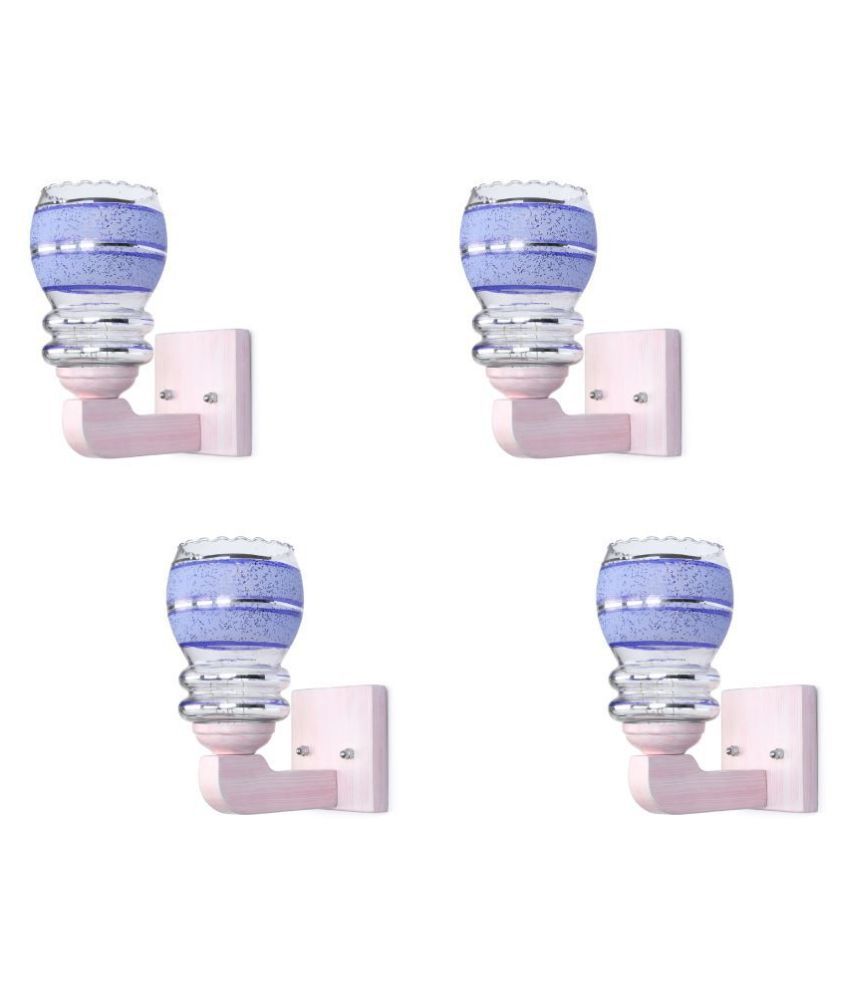     			Somil Decorative Wall Lamp Light Glass Wall Light Blue - Pack of 4