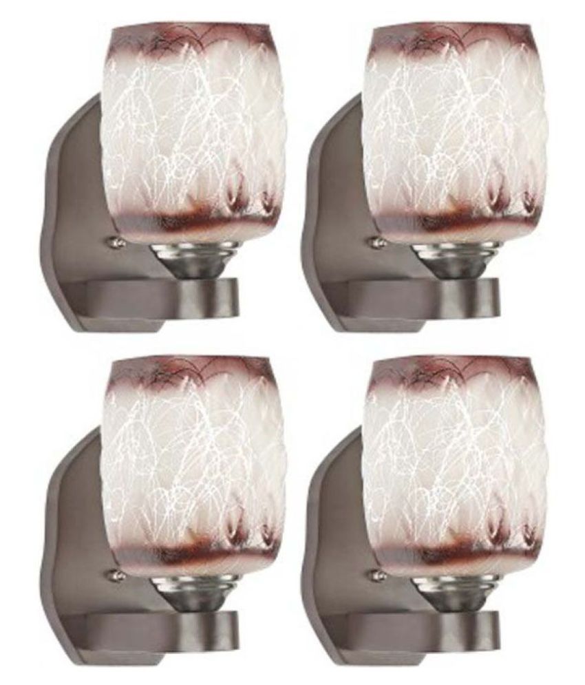     			Somil Decorative Wall Lamp Light Glass Wall Light Brown - Pack of 4