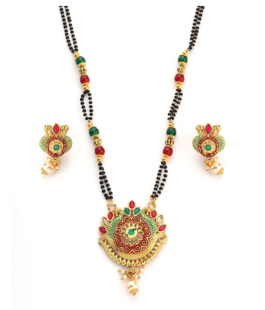 Mangalsutra with earrings online Clearance