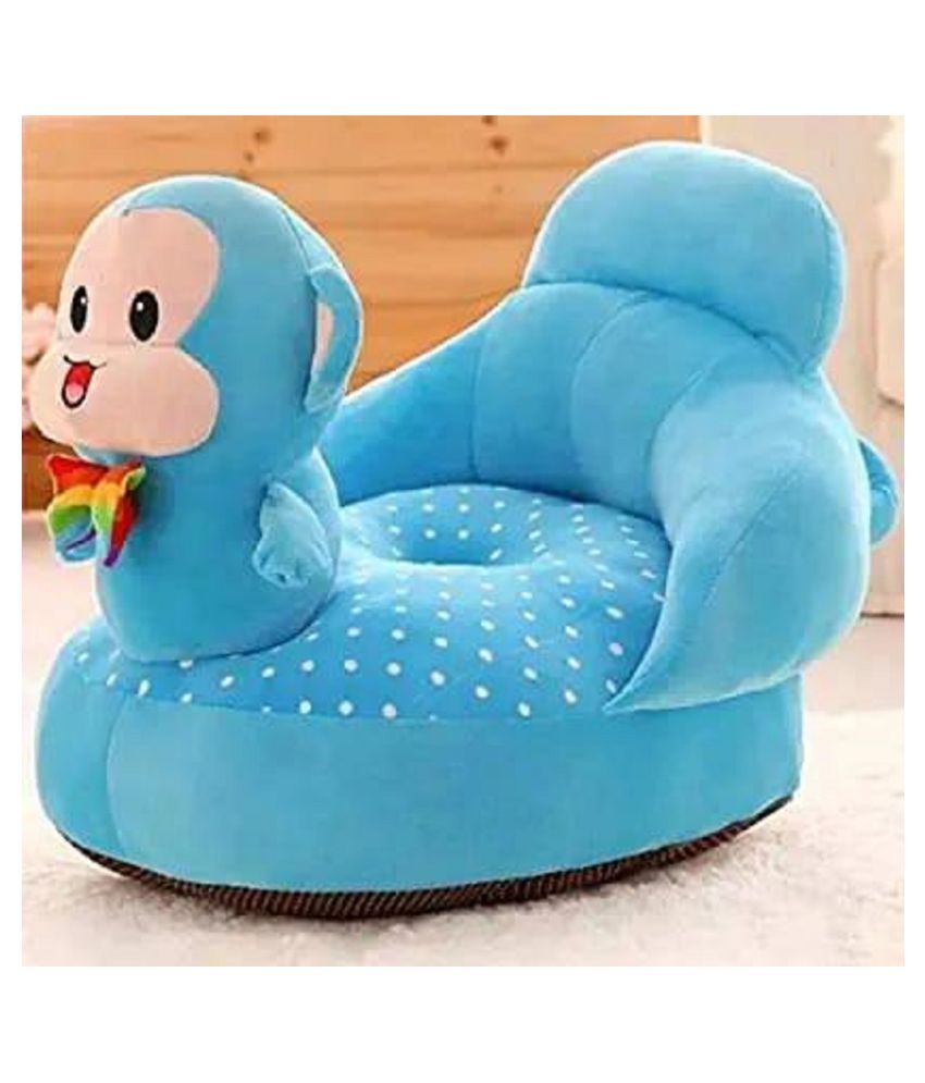 N B Home Kids Sofa Seat Velvet Cloth Stuff Filled with Soft Fiber for 02 Year Baby Seat Chair