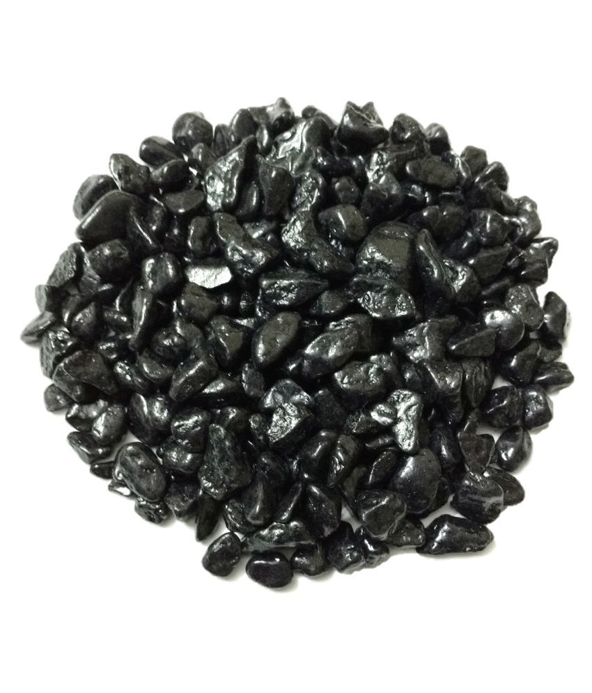     			DS Black colored Pebbles, gravels, stone for aquarium, vases, fountain, table, lawn, 475gm