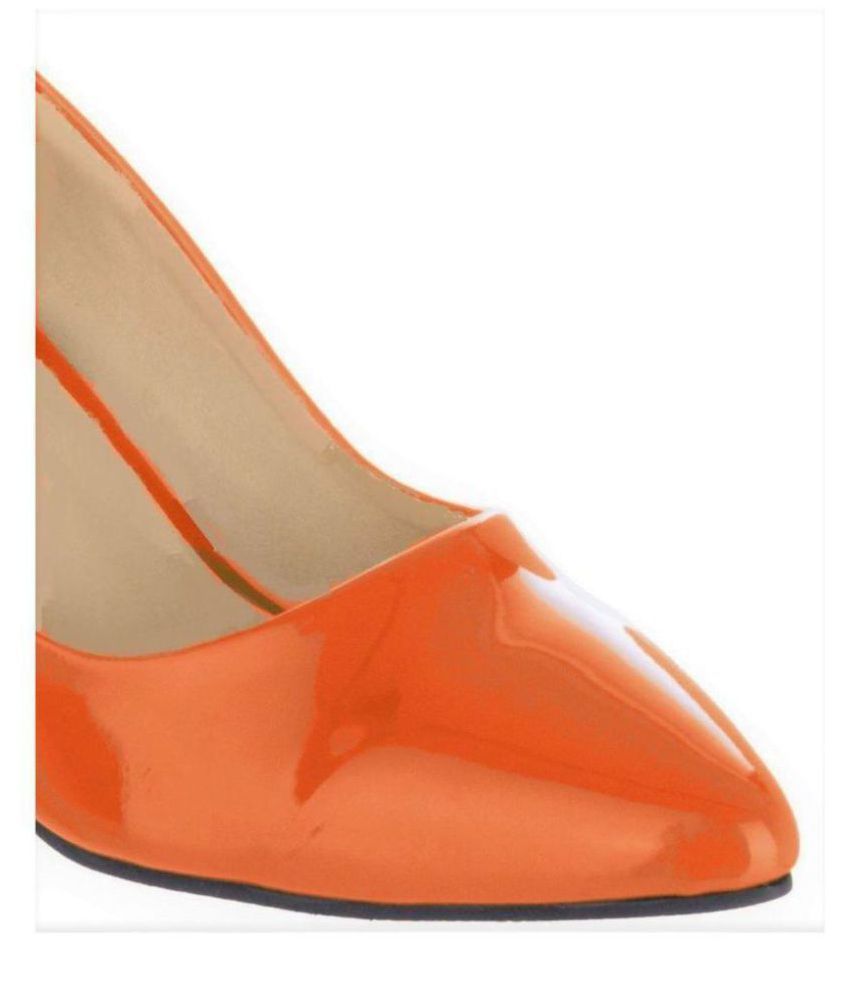 sherrif shoes Orange Kitten Heels Price in India Buy sherrif shoes Orange Kitten Heels Online
