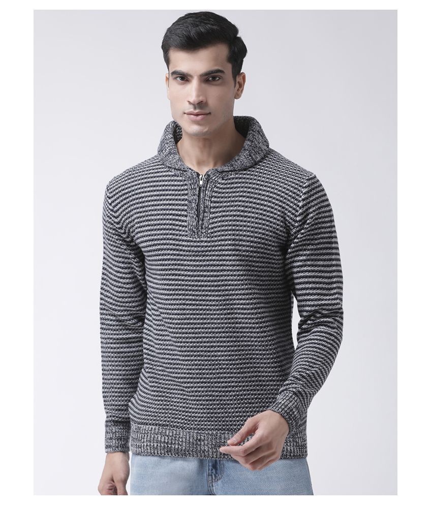 black high neck sweater mens