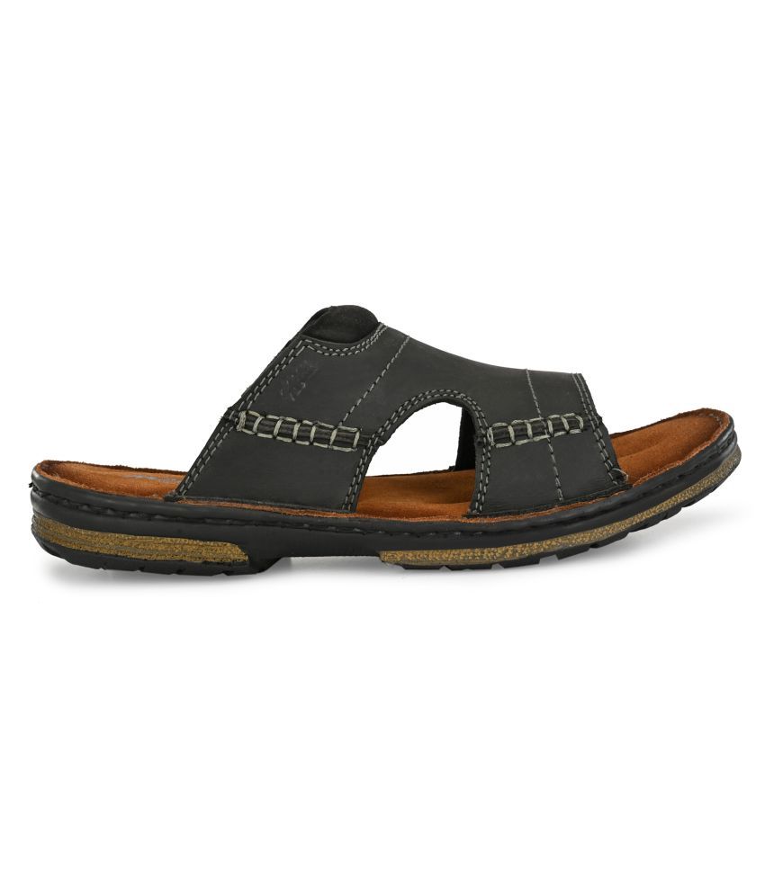 hitz black leather sandals