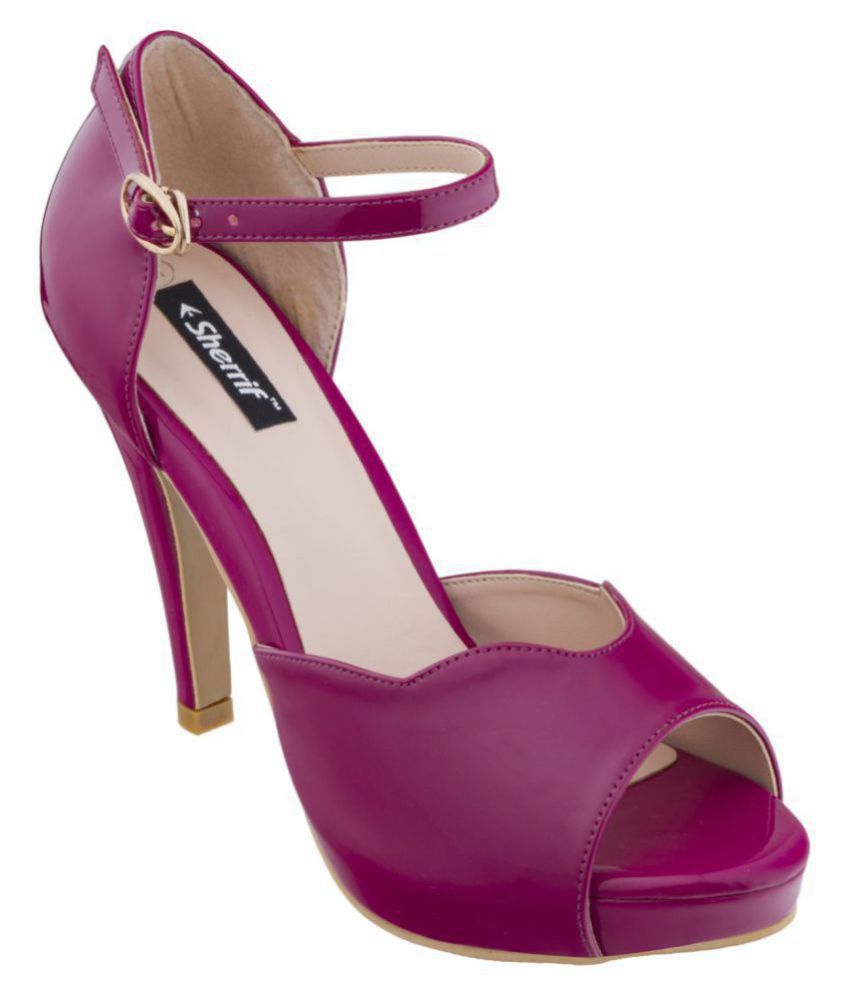 purple stiletto shoes