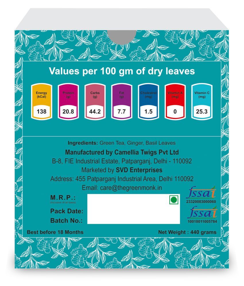 GREEN MONK Green Tea Bags 44 gm Buy GREEN MONK Green Tea Bags 44 gm at