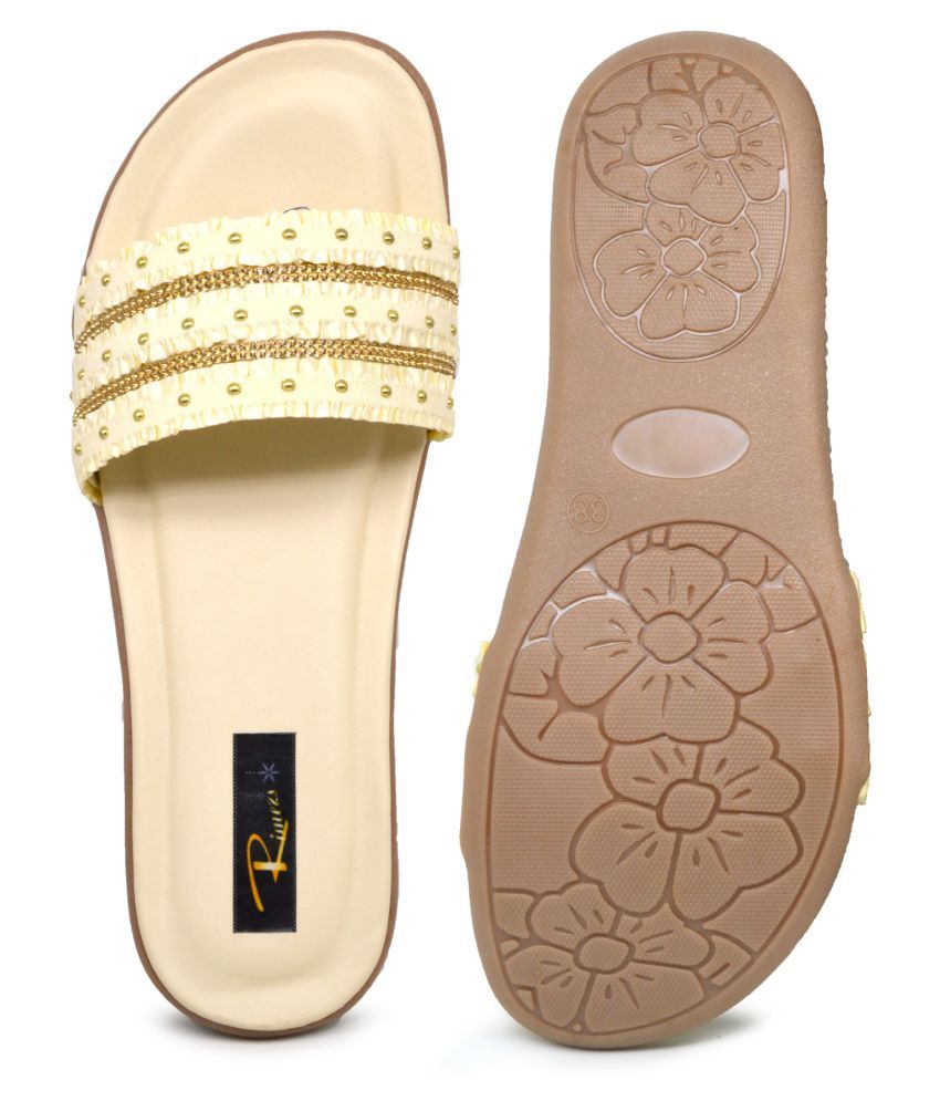 cream flats with ankle strap