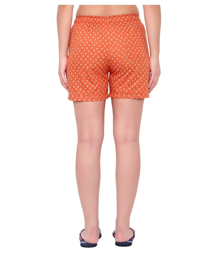 Buy Flamboyant Cotton Hot Pants - Orange Online at Best Prices in India ...