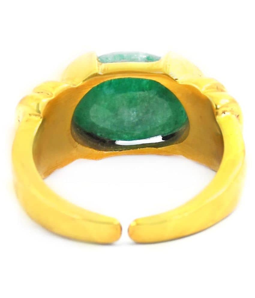 Natural Emerald Panchdhatu Ring For Women - 7 Carat Healing Gemstone, Sizes 4-13