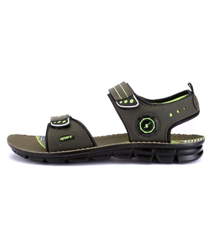 sparx green sandals