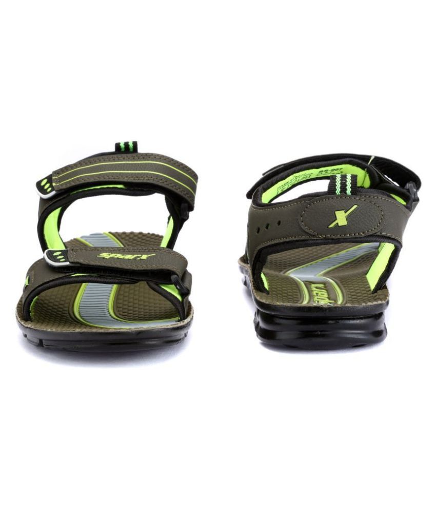 sparx green sandals