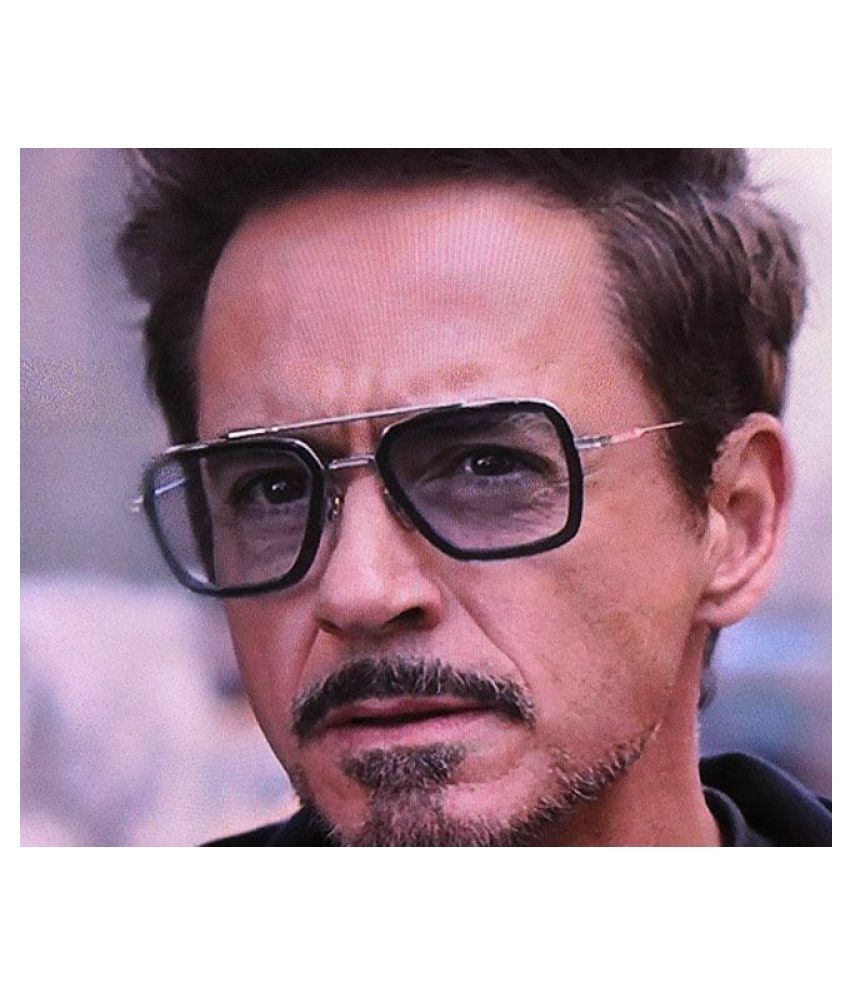 VIBES FASHION Purple Square Sunglasses ( TONY STARK