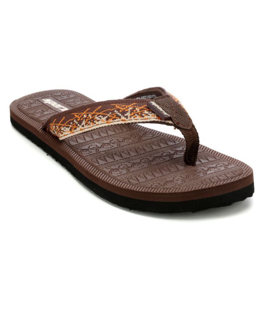 sparx slippers brown