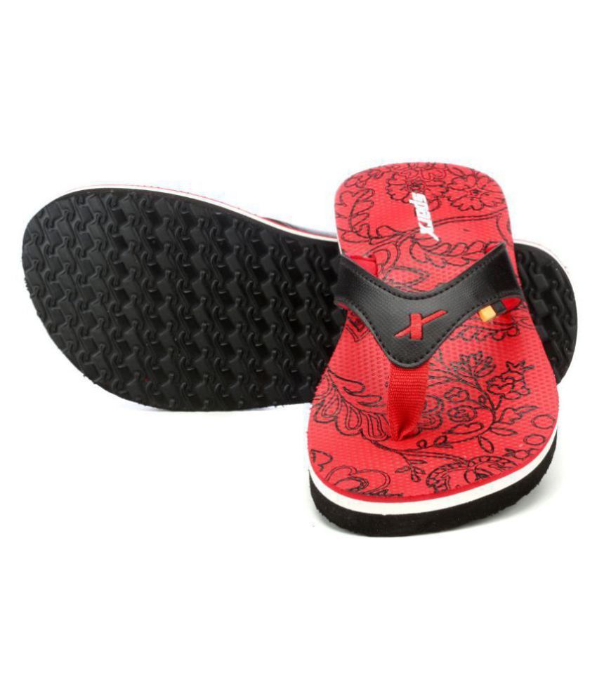 Sparx Red Slippers Price in India- Buy Sparx Red Slippers Online at ...