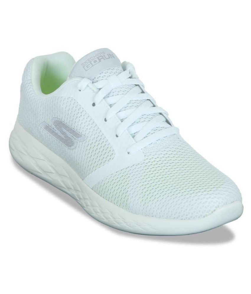Skechers 55061-WHT White Running Shoes 