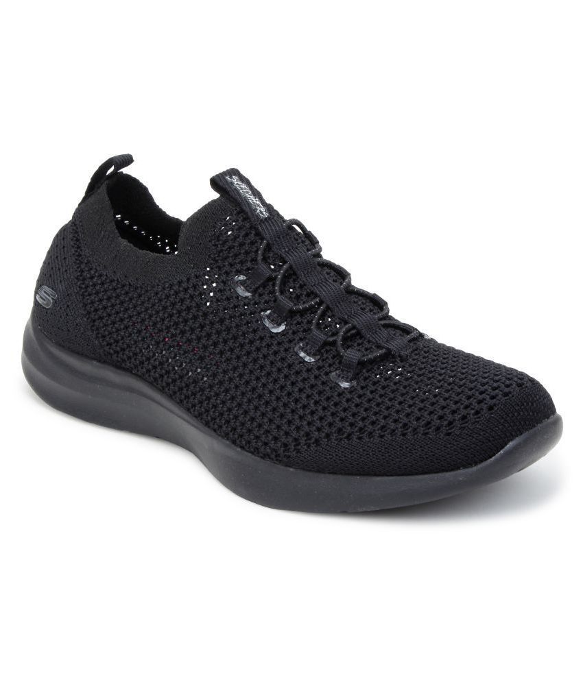 skechers black platform