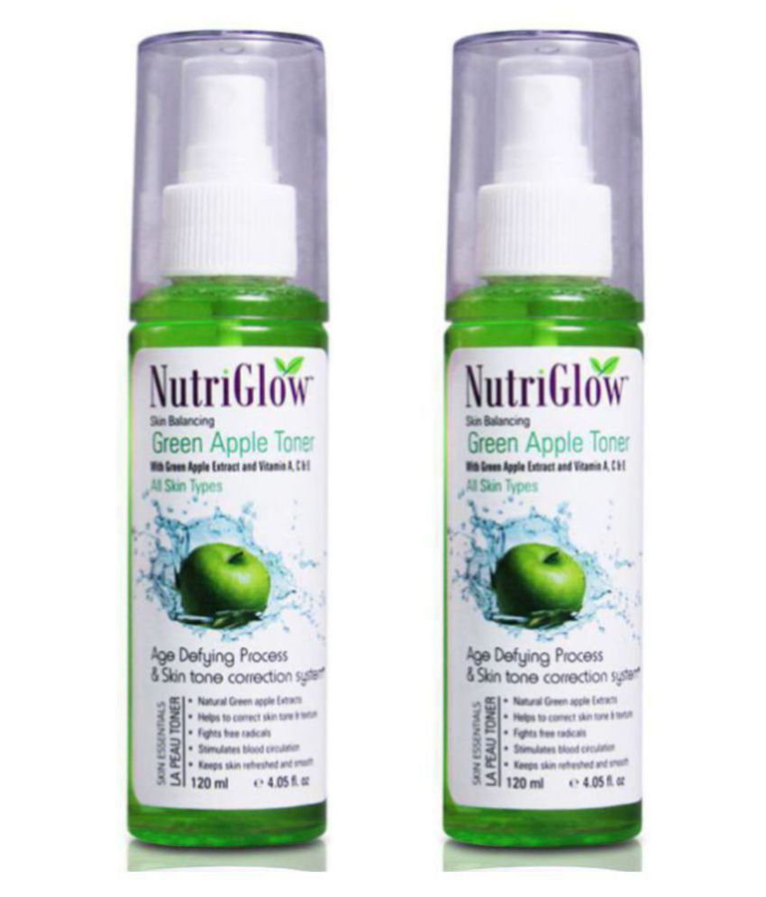 Nutriglow Green Apple Toner Skin Freshener 240 mL Pack of 2