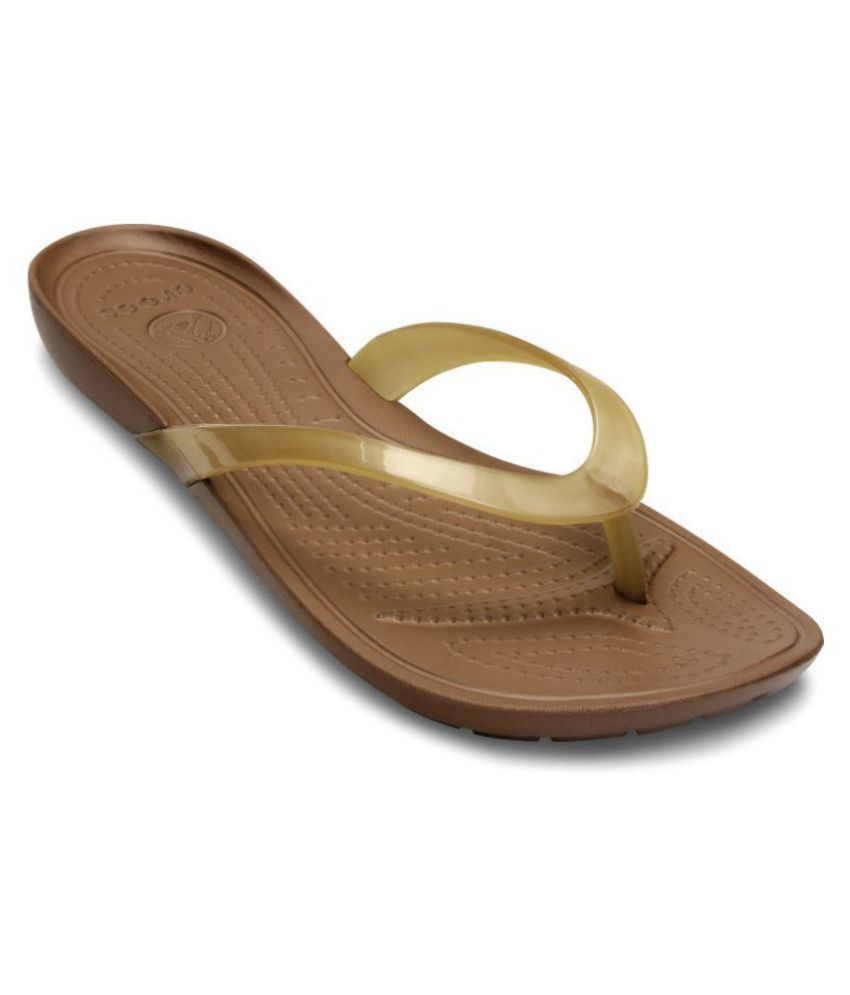 Crocs Brown Slippers Price in India- Buy Crocs Brown Slippers Online at ...