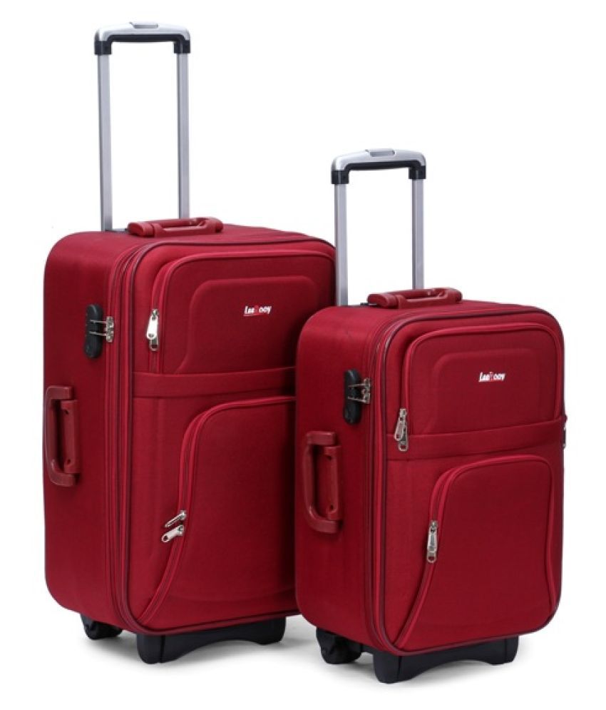 LeeRooy Red M( Between 61cm-69cm) Cabin Hard luggage combo Luggage ...