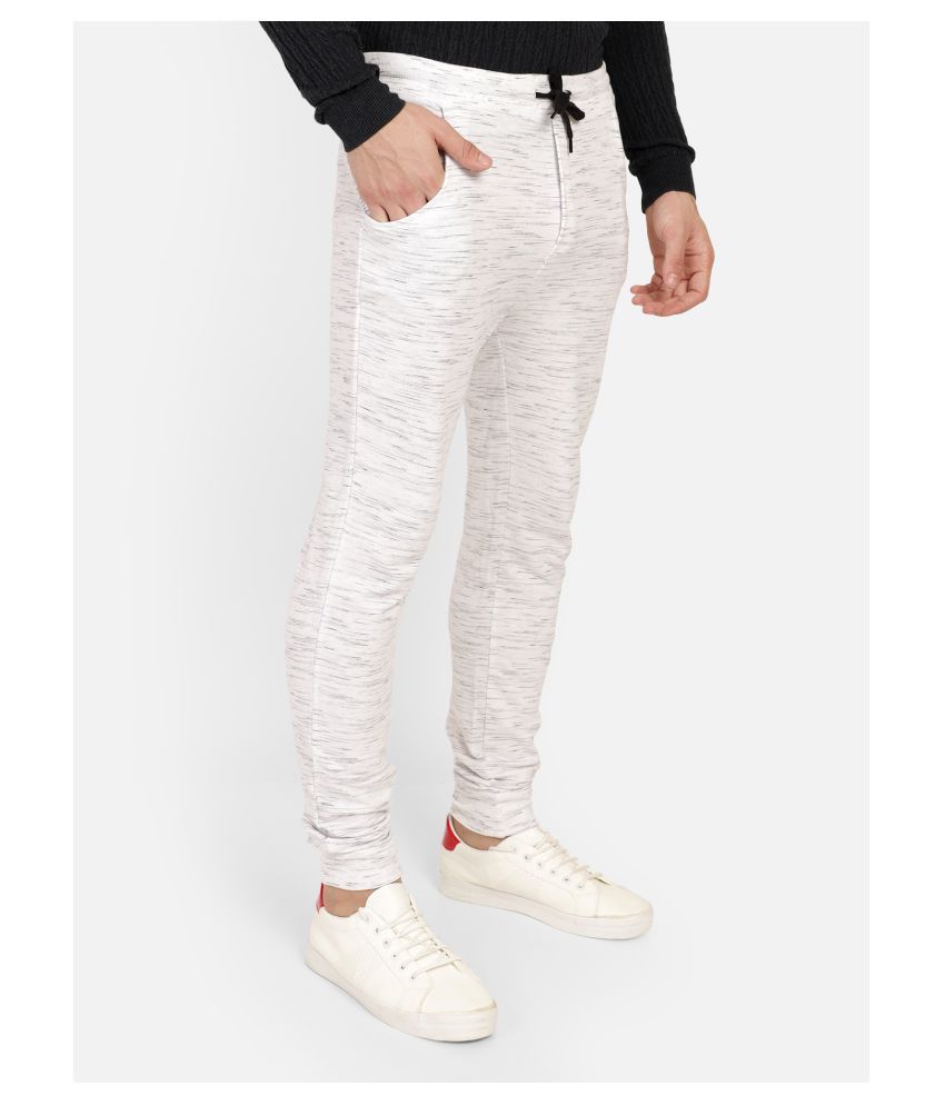 white joggers with butterflies