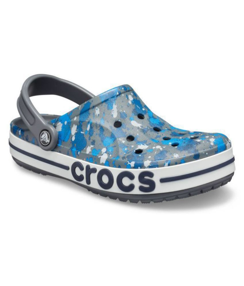 crocs gray croslite floater sandals