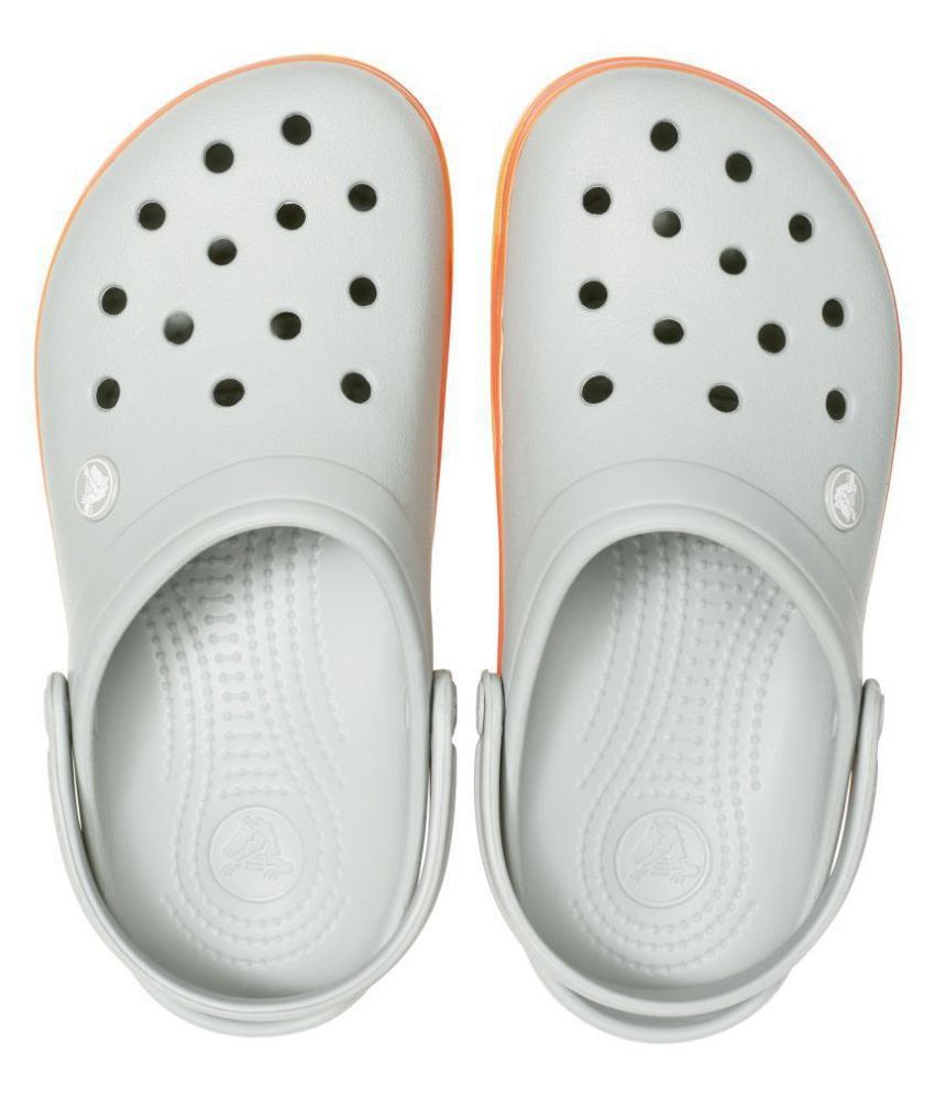 crocs gray croslite floater sandals