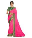 Shaily Retails Pink Chiffon Saree