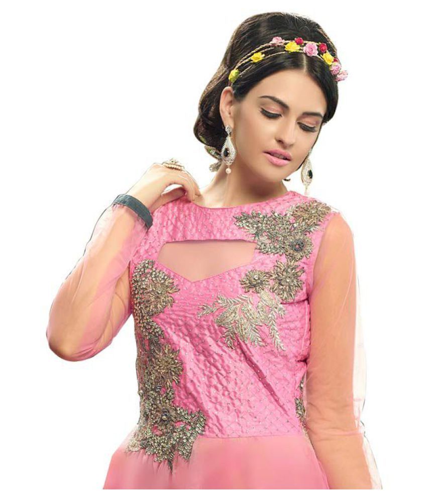 net pink gown