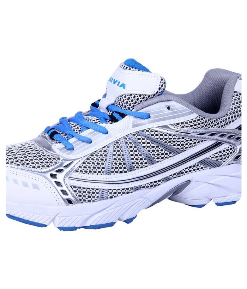 nivia white running shoes