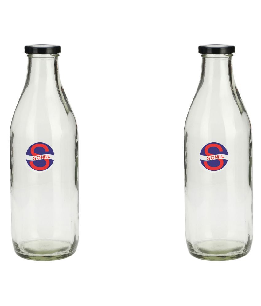     			Afast Glass Storage Bottle, Clear, Pack Of 2, 1000 ml