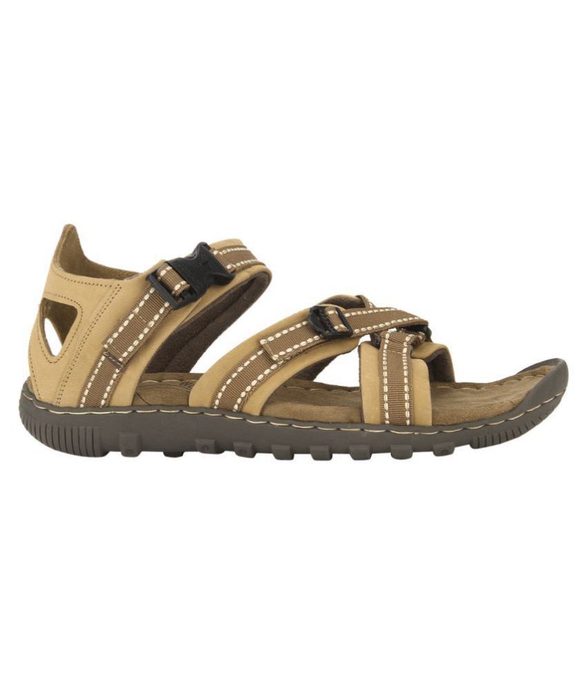 Woodland Camel Leather Sandals - Buy Woodland Camel Leather Sandals ...