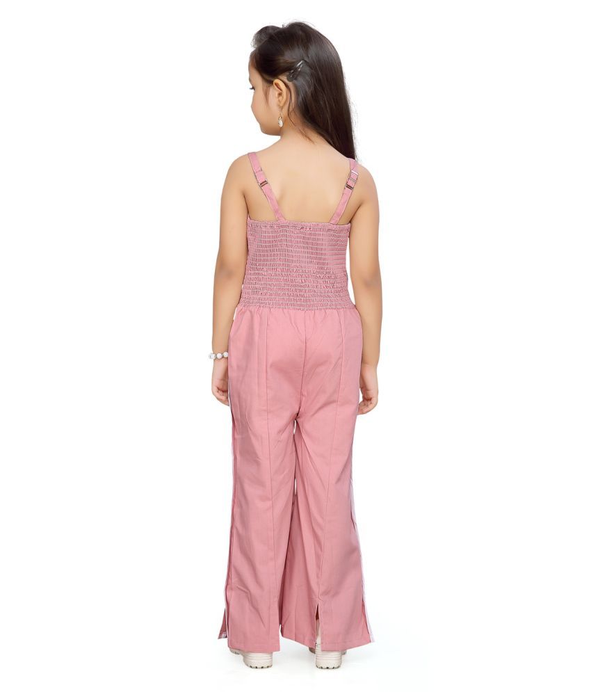 girls pink jumpsuit