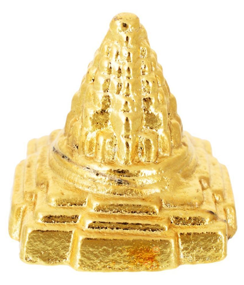     			Kesar Zems Brass Meru Prusth Shree Yantra (3 cm x 2.5 cm x 2.5 cm, Gold)