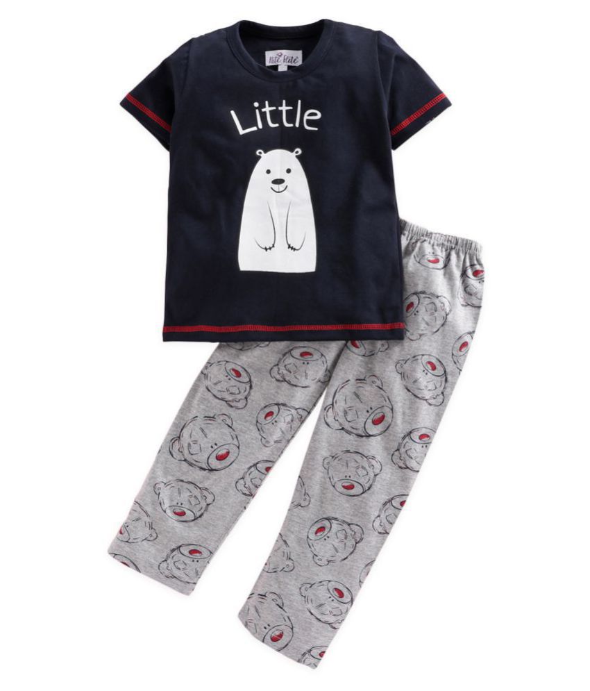     			Nite Flite Boys' Little Bear Print Cotton Pyjama Set