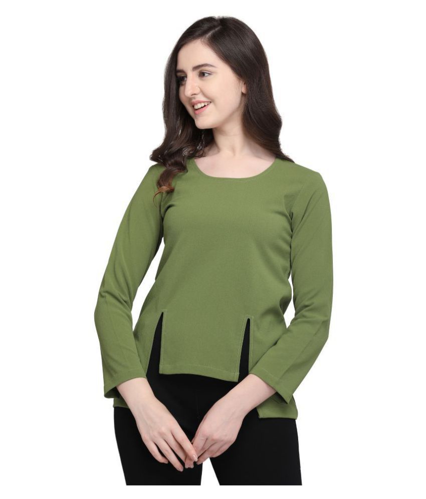     			Smarty Pants - Green Cotton Blend Women's Regular Top ( Pack of 1 )